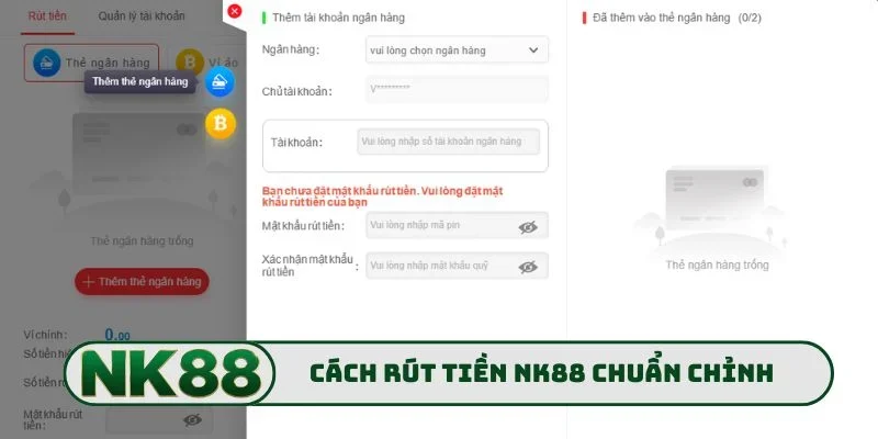 Rút Tiền NK88 2 Cách rút tiền NK88 chuẩn không cần chỉnh
